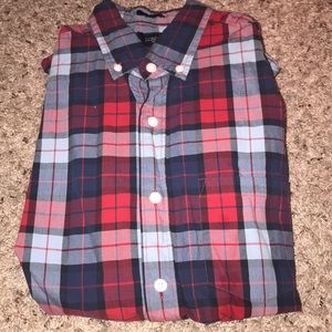 Button down large plaid